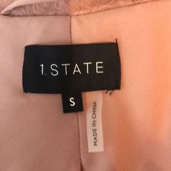 NWT 1.STATE WOM SZ SM/XS BLUSH FAUX FUR JACKET - Picture 6 of 9